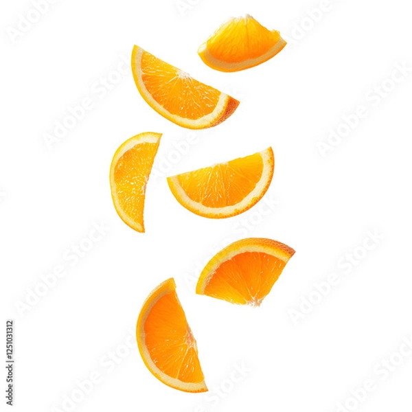 Obraz orange slices isolated on white