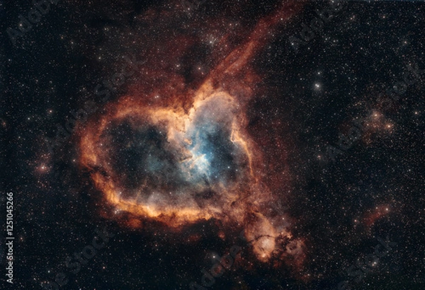 Obraz The Heart Nebula deep space photography, a majestic cosmic shape