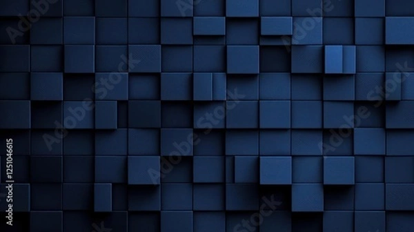 Fototapeta Dark Blue Geometric Pattern Background