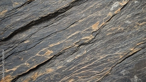 Fototapeta Dark Grey Slate Rock Surface Texture