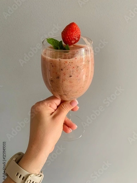 Obraz smoothie with strawberry