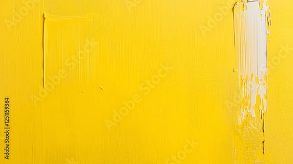 Obraz A yellow modern painterly background with brush strokes effect for social media and website 