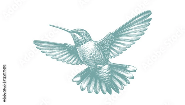 Fototapeta hummingbird vector | bird vector | hummingbird illustration | hummingbird silhouette | hummingbird tattoo | hummingbird engraving | hummingbird drawing