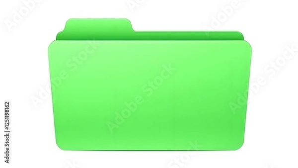 Obraz green folder isolated on white