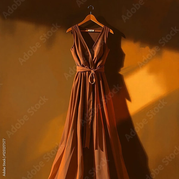 Obraz A dress is a garment worn by women or girls, typically consisting of a bodice and skirt, designed for various occasions. It can be casual, formal, or elegant, offering versatility and style.