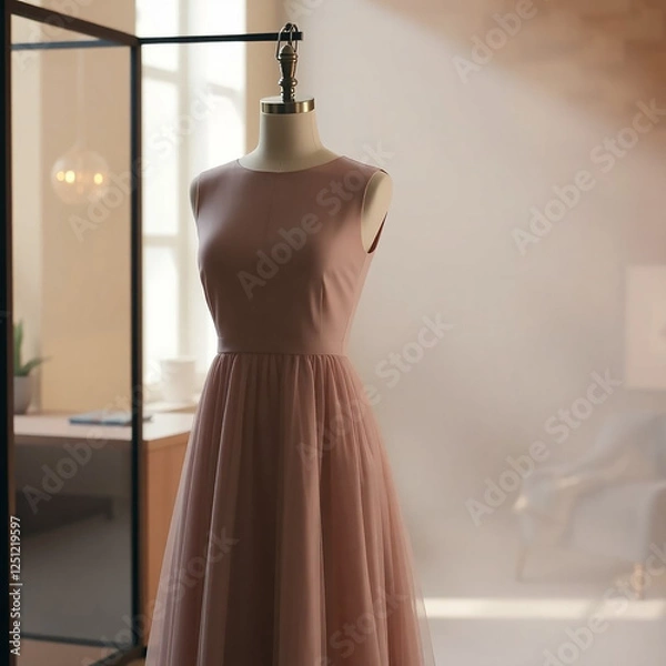Obraz A dress is a garment worn by women or girls, typically consisting of a bodice and skirt, designed for various occasions. It can be casual, formal, or elegant, offering versatility and style.