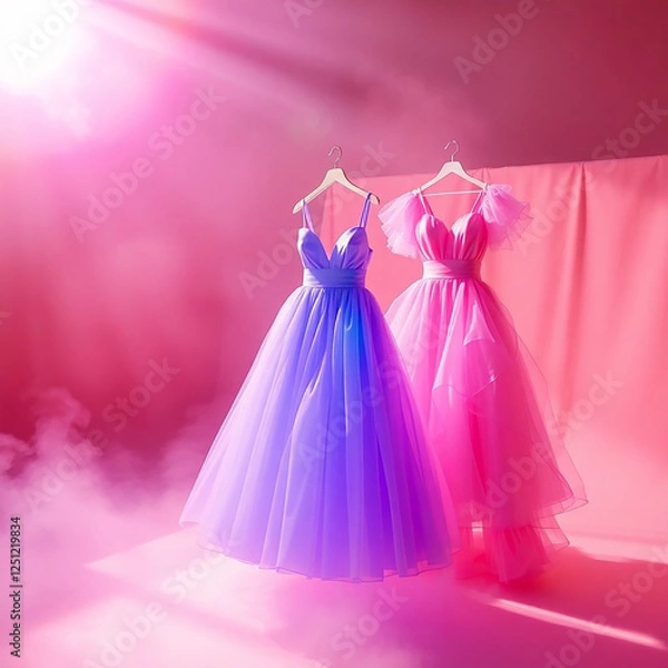 Obraz A dress is a garment worn by women or girls, typically consisting of a bodice and skirt, designed for various occasions. It can be casual, formal, or elegant, offering versatility and style.