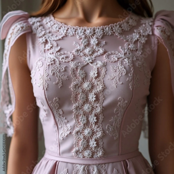 Obraz A dress is a garment worn by women or girls, typically consisting of a bodice and skirt, designed for various occasions. It can be casual, formal, or elegant, offering versatility and style.