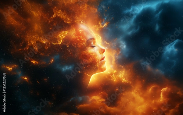 Fototapeta ai, digital, data, Future city, robot, humanoid, humanism, messiah, brain science, psychology, mind, prophecy, salvation, cyborg