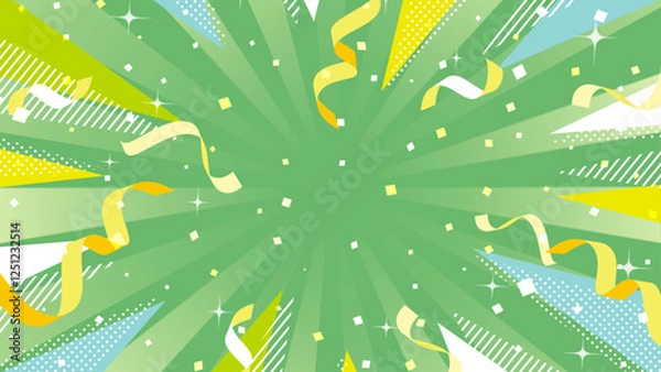 Fototapeta キャンペーン等でつかえる爽やかなフラッシュ背景