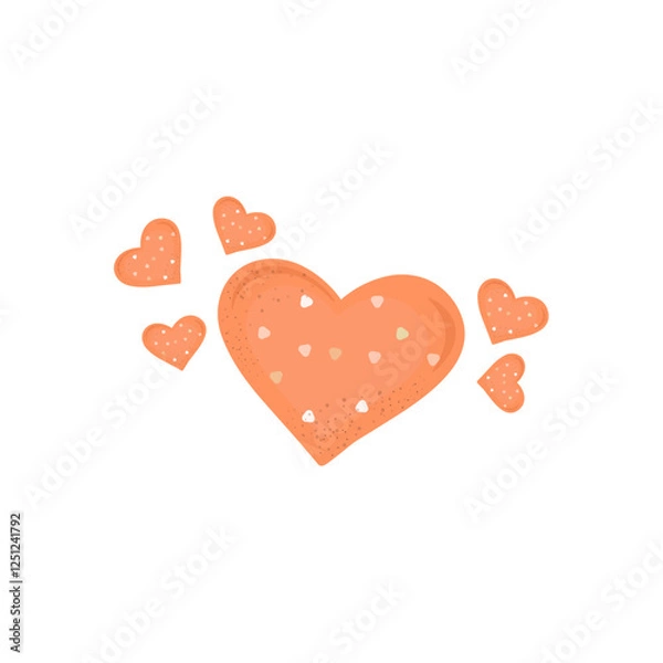 Obraz pink heart on a white background.vector illustration for Valentine's Day