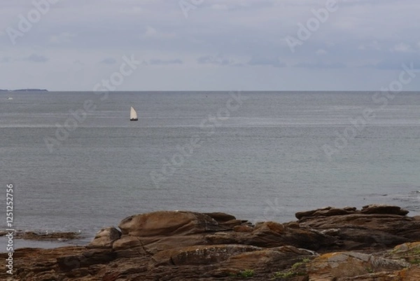 Fototapeta sailing on the Atlantic Ocean 