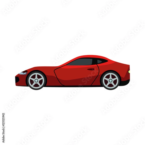 Obraz super car flat icon