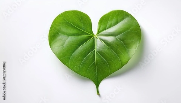 Obraz green leaf isolated on white