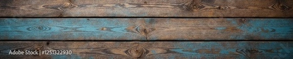 Obraz Weathered wood plank background, distressed nautical rope texture, worn, background