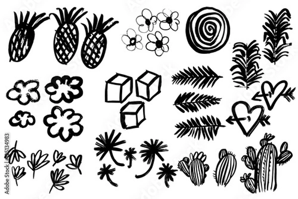 Obraz Hand-drawn ink collection