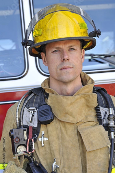 Fototapeta Portrait of a fireman