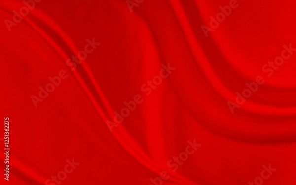 Fototapeta Black red satin dark fabric texture luxurious shiny that is abstract silk cloth background with patterns soft waves blur beautiful.