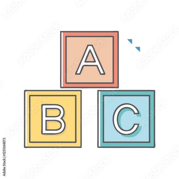 Fototapeta alphabet icon, alphabet vector illustration-simple illustration of alphabet, perfect for alphabet logos and icons