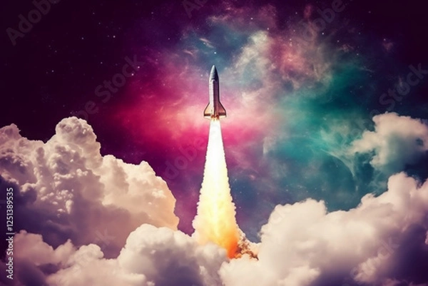 Obraz Colorful Spacecraft Launch