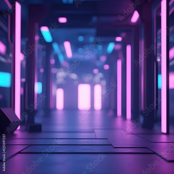 Obraz blue stage spotlight