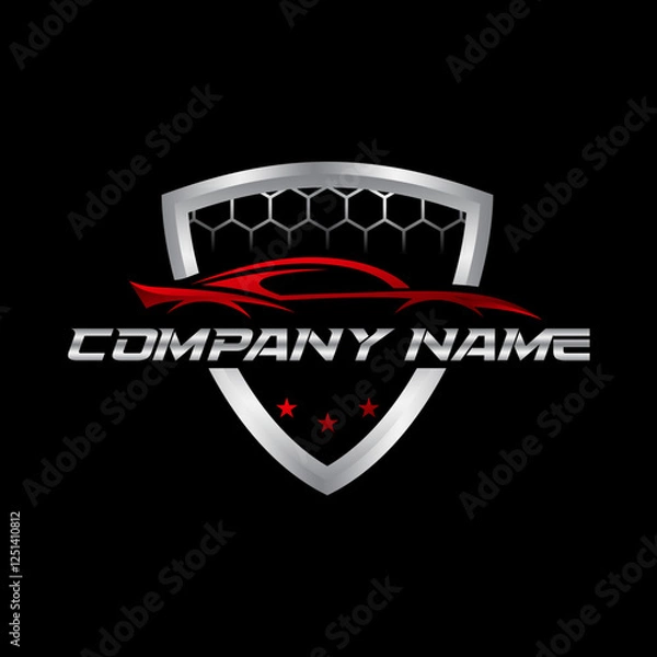 Obraz  shield automotive logo vector