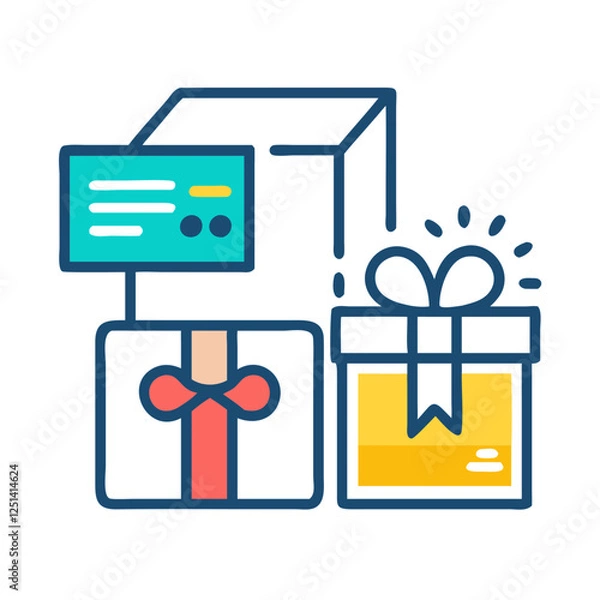 Fototapeta Pack, Parcel, Gift Icon