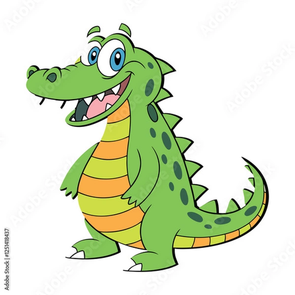 Obraz Cartoon crocodile vector