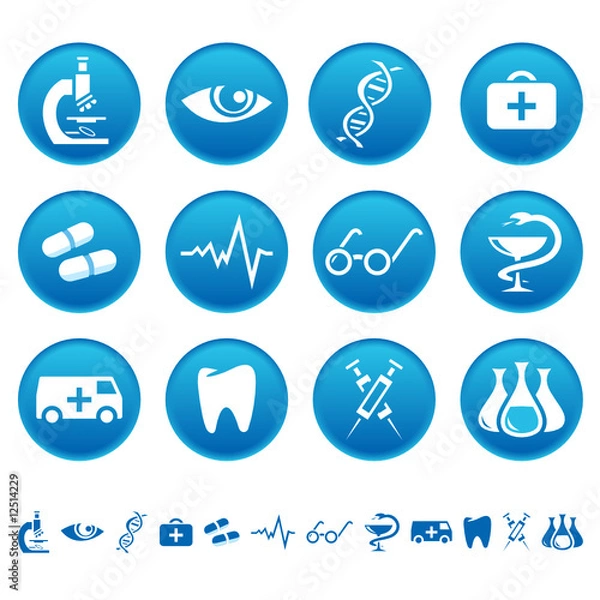 Fototapeta Medicine icons