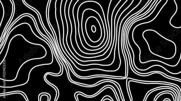 Obraz This detailed illustration of topography lines repeats seamlessly and the vector file can be scaled infinitely without loss of quality