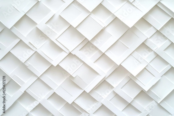 Fototapeta White background with a diagonal grid pattern for card mockups, showing blank white cards in the center of each frame.