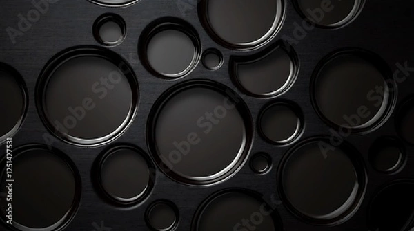 Fototapeta Abstract dark circles texture background
