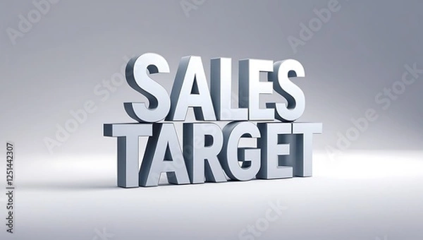 Fototapeta Achieving goals in business with clear sales target representation
