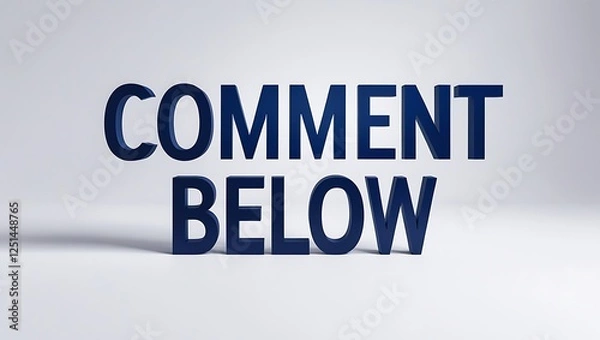 Fototapeta Bold text comment below encourages viewers to share their thoughts and opinions