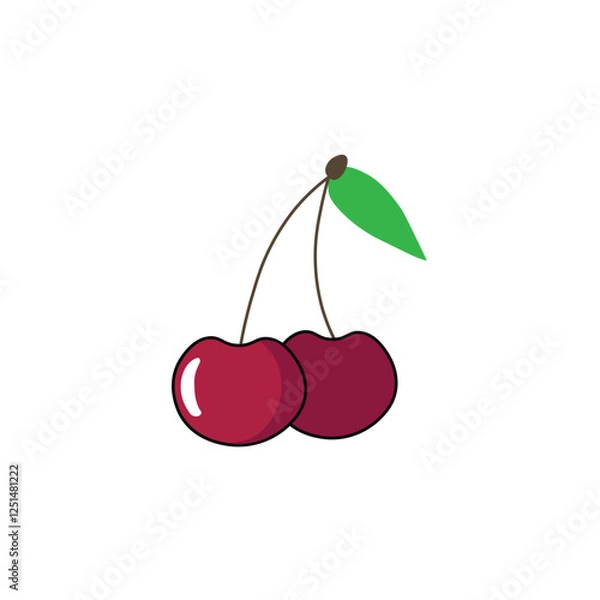 Obraz cherry vector type icon