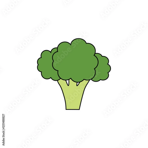 Obraz broccoli vector type icon