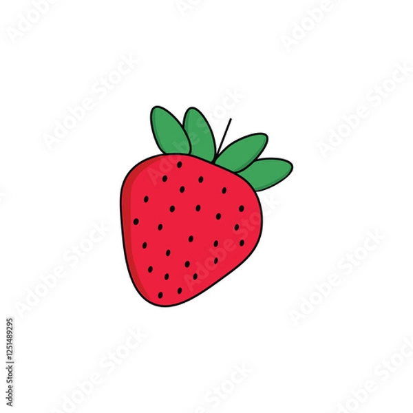 Fototapeta strawberry vector type icon