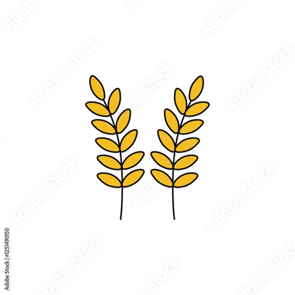 Fototapeta oat vector type icon