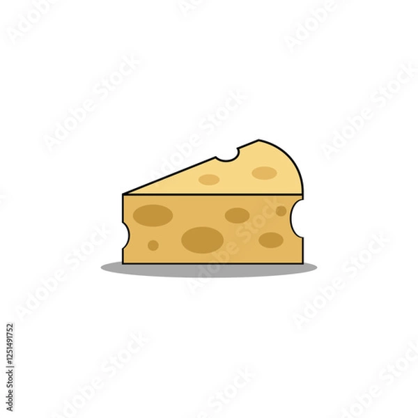 Fototapeta cheese vector type icon