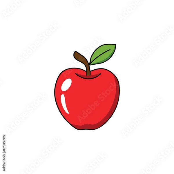 Fototapeta apple vector type icon