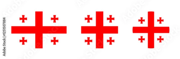 Obraz Georgia flag icon set