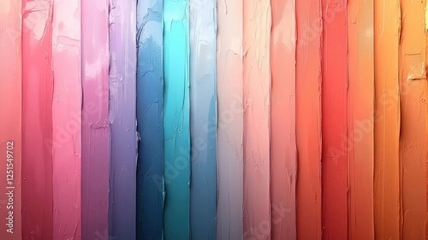 Fototapeta Smooth Seamless Gradient Stripes in Soft Pastel Colors for a Gentle Modern Look