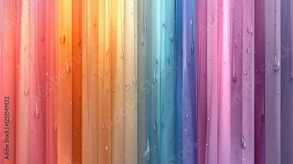 Fototapeta Smooth Seamless Gradient Stripes in Soft Pastel Colors for a Gentle Modern Look