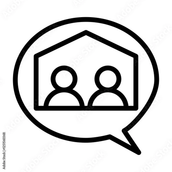 Obraz Chat Room Vector Line Icon Design