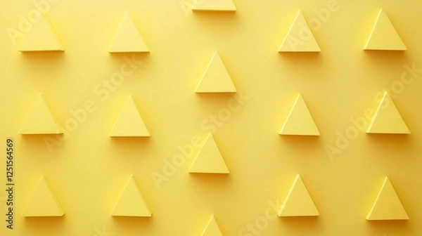 Fototapeta Yellow Triangles Arranged in a Geometric Pattern