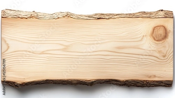 Obraz Natural Wood Slab: Rustic Live Edge Texture, Overhead Shot AI Generated