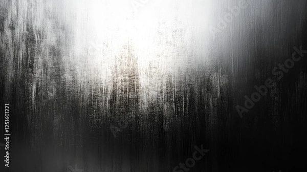 Fototapeta Black, white, and silver abstract background with grainy texture, rough noise, and metallic brushed effect. Subtle light reflection. -