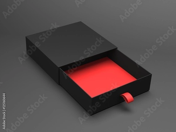 Fototapeta Open black box 3d rendering