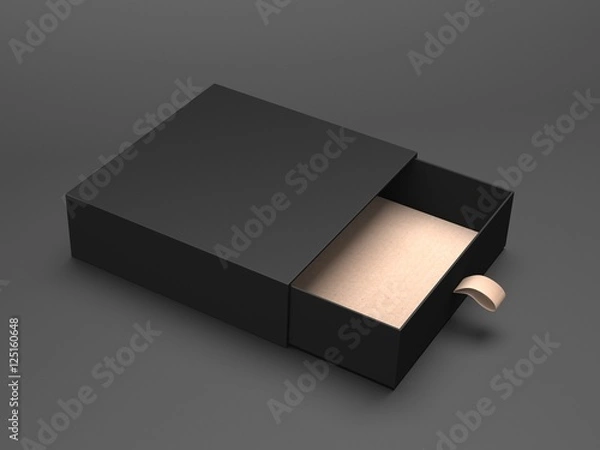 Fototapeta Open black box 3d rendering