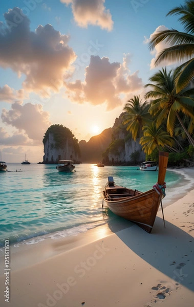 Obraz White Sand & Palm Trees